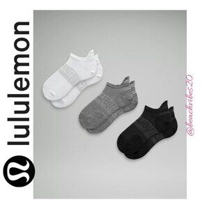 LULULEMON ATHLETICA Power Stride No-Show Sock with Active Grip *3 Pack Large NWT